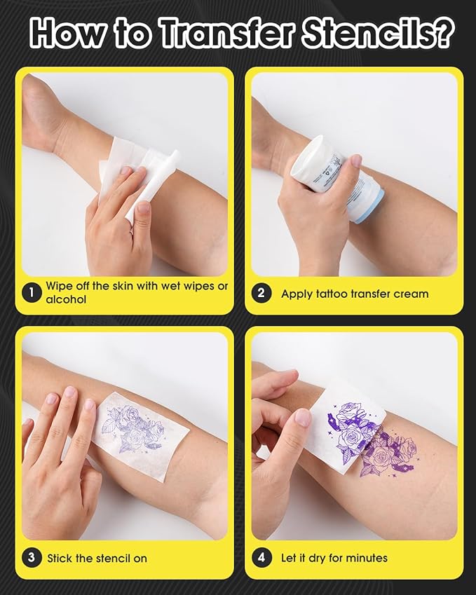 Phomemo Tattoo Stencil Printer, M08F Wireless Thermal Tattoo Printer with 10pcs Transfer Paper, Compatible with Phone/Tablet/PC, Tattoo Supplies for Tattoo Artists & Beginners, Silver