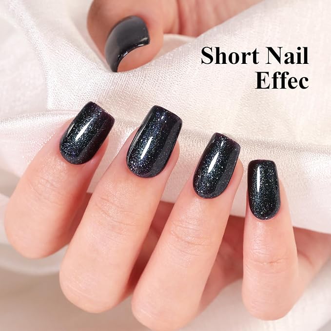 10ml Hema Free Glitter Gel Nail Polish Soak Off Long Lasting Charcoal Gray Gel Polish Salon DIY at Home Gift for Women 1Pcs