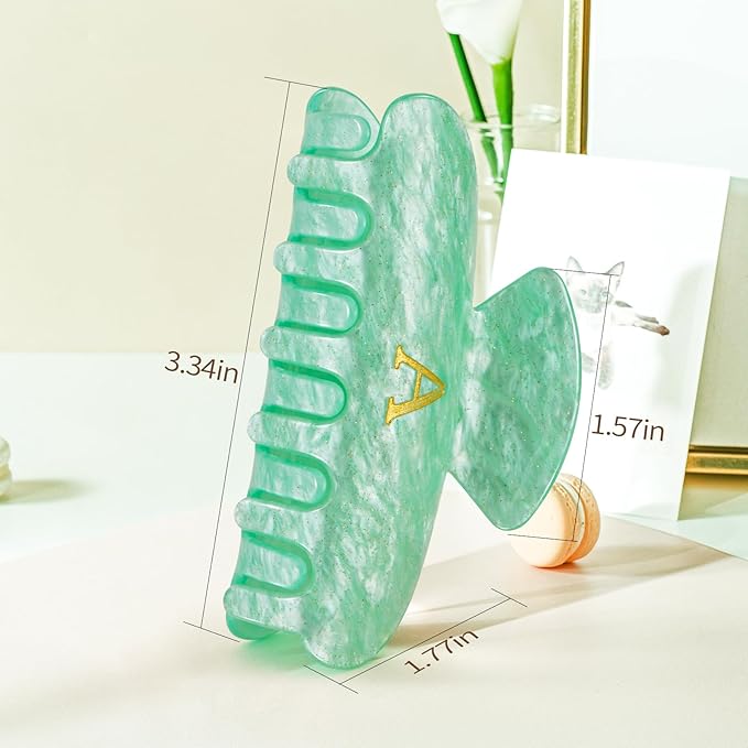 Christmas Gifts for Teenage Girls Birthday Gift for Girls Cute Hair Clips Initial Claw Teacher Gifts for 3 4 5 6 7 8 9 10 11 12 13 Year Old Girl Christmas Gift for Women - Green,S