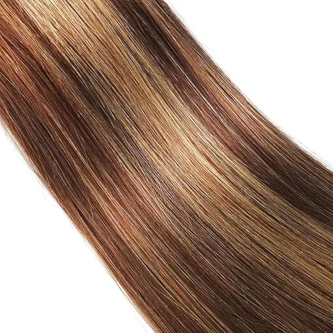 16 18 20 Inch Blonde Bundles Human Hair P27/33 Honey Blonde Straight 3 Bundle Unprocessed Brazilian virgin hair Weave Extensions Double Weft 50 Grams/Bundle Colored Highlight Brown Bundles