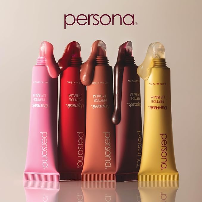 PERSONA Daymask Peptide Lip Balm | Rich, Glossy Hydration | With Oat Kernel Oil, Squalane & Peptide Complex | Vegan, Fragrance-Free, Sensitive-Lip Safe (0.3 oz) | Made in USA, June