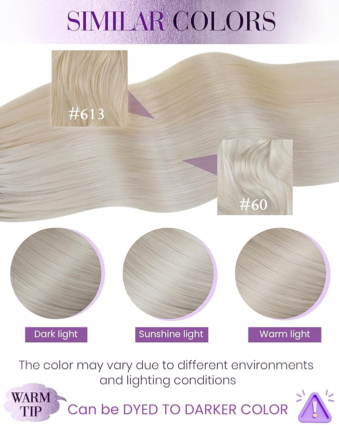LaaVoo Micro Link Hair Extensions Human Hair Blonde Micro Beads Extensions Human Hair Platinum Blonde Micro Loop Hair Extension Real Human Hair 20 in 50g 50S