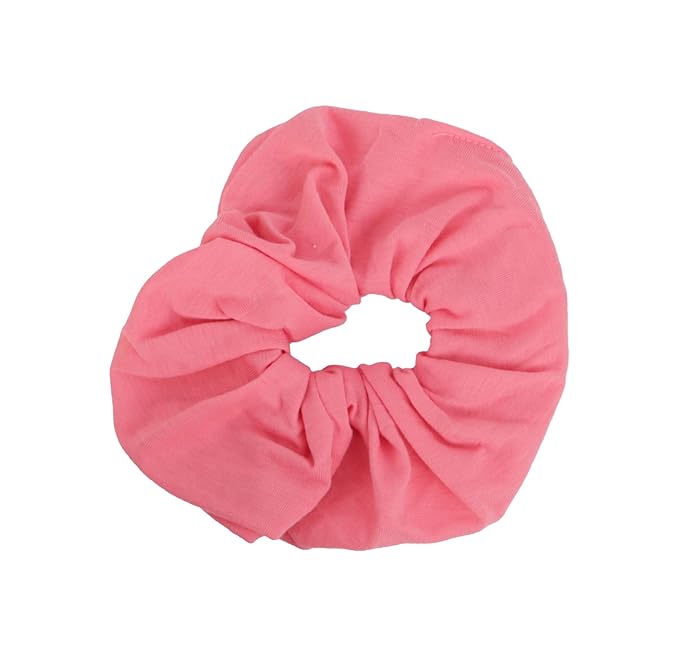 Motique Accessories Jumbo Cotton Scrunchie - Salmon, 1 Count (Pack of 1), Hair Tie