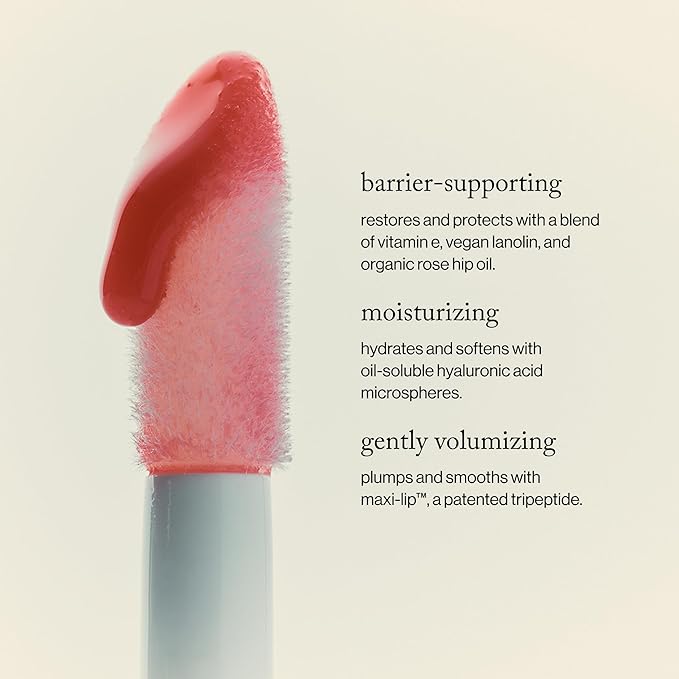 goop Beauty Hydra-Barrier Gel Gloss | Hydrating Lip Gloss to Moisturize & Plump Lips | Hyaluronic Acid & Vitamin E | Lilac - Sheer Amethyst | 0.13 oz