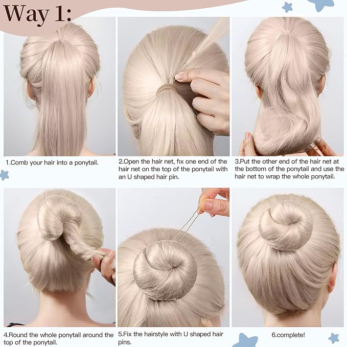 FANDAMEI Hair Net for Kids, Invisible Hair Nets 20PCS 30cm with 40PCS U Shaped Hair Pins, Hair Nets for Buns, Bun Hair Nets for Ballet Girls Hair Accessories Set for Women, Girls-Tan Brown