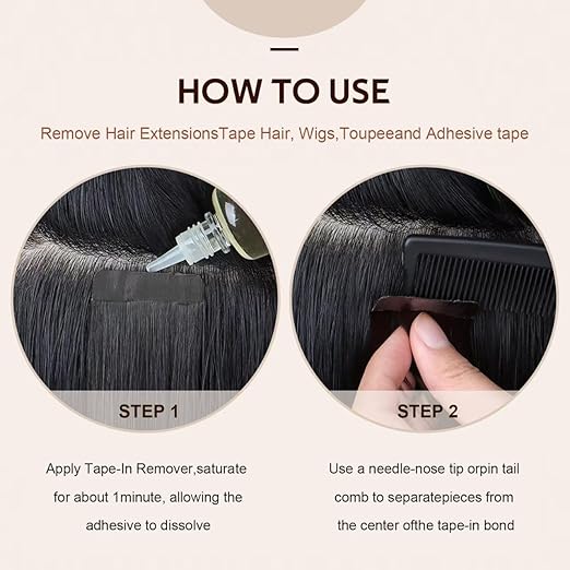 Tape in Hair Extensions Remover Wig Glue Remover 30ml Gentle Solvent Safe for Sensitive Scalp Fast Acting Adhesive Remover(One Bottle)