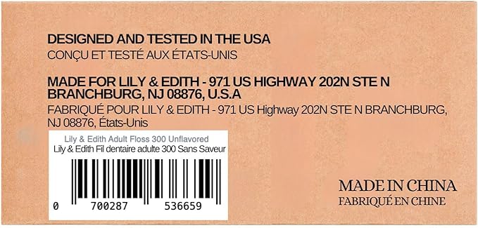LILY & EDITH Plant Based Dental Floss Picks Adults and Kids 300 Counts, Fluoride-Free, Plant Based Straw Wheat, Earth Friend, Zero Waste Package, Shred Resistant (Unflavored)