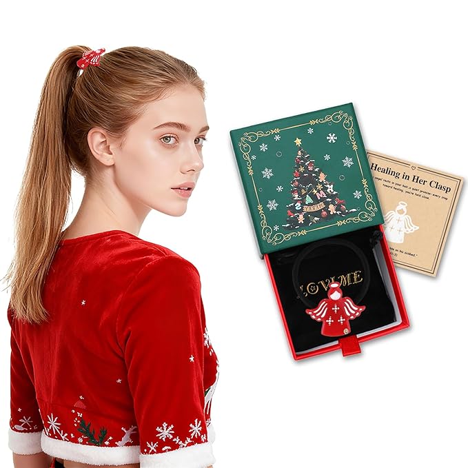 Get Well Soon Gifts for Women After Surgery, "Guardian Angel" Hair Ties Thinking of You Cancer Care Recovery Gifts for Sick Women Friends Feel Better Encouragement Comfort with Gift Box