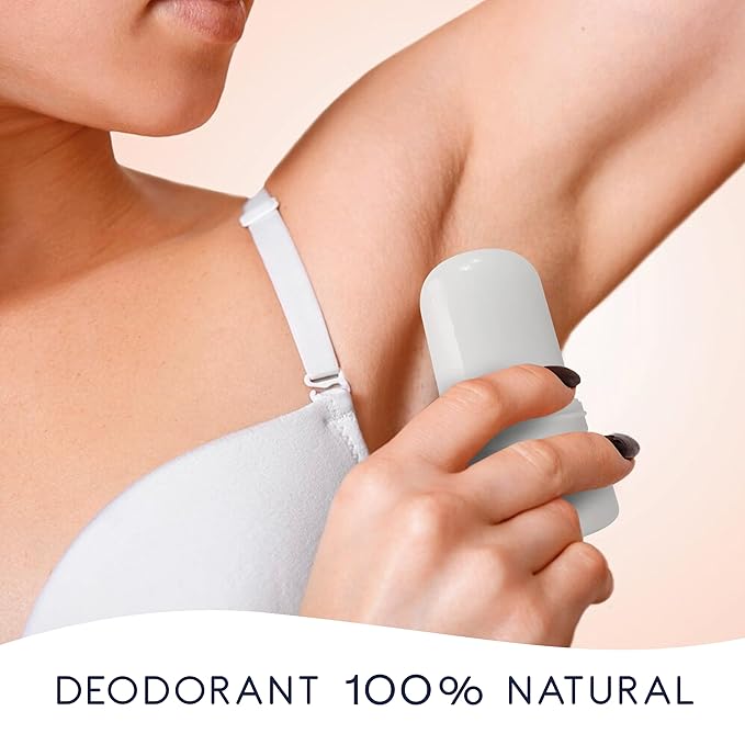 Natural Alum Crystal Deodorant In Stone. 2 PACK (240gr / 8.50Oz) For Men And Women. Antiperspirant For Underarm And Foot Sweat. Aluminum-free And Paraben-free. 100% Natural