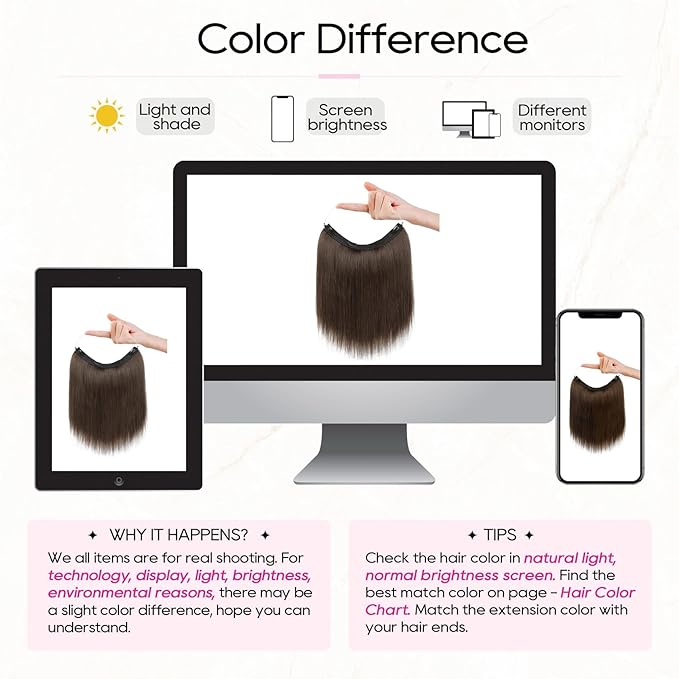 REECHO 12" Invisible Wire Hair Extensions with Thinner Softer Lace Weft Adjustable Size Removable Secure Clips in Short Straight Secret Hairpiece for Women - Chocolate Brown