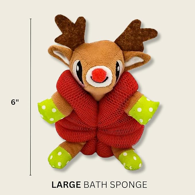 Cute Bath Sponge - Mesh Body Pouf, Gentle Shower Sponges