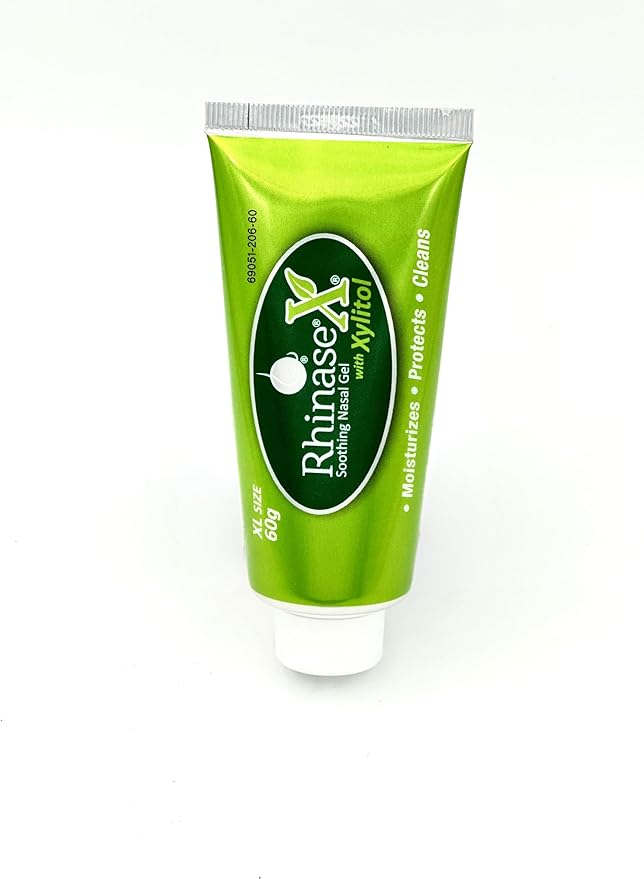 Rhinase X Nasal Gel | Long Lasting Symptom Relief from Nasal Dryness from Low Humidity and Allergy| Great for Travel Dryness Caused by Dry Nose. 60g