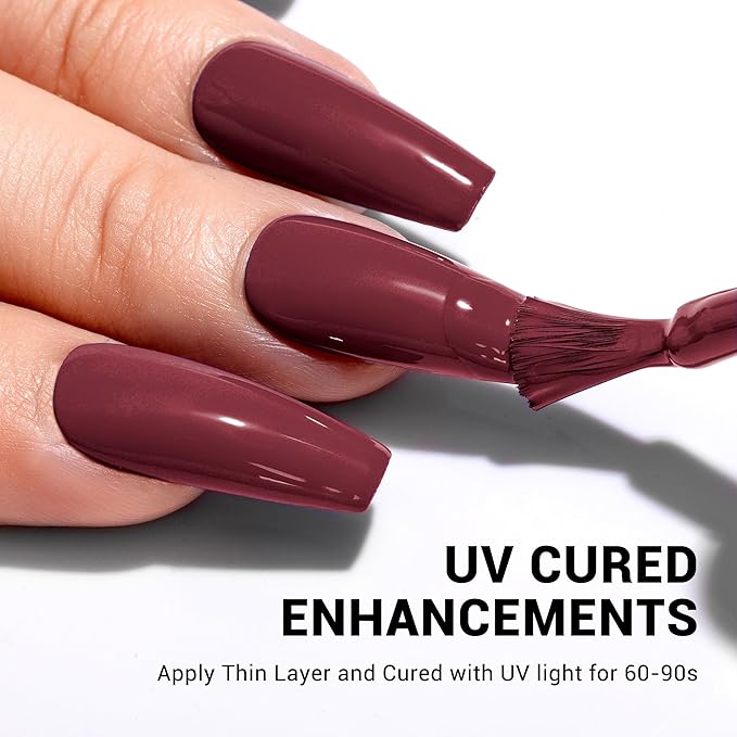 MelodySusie Thick Red Gel Nail Polish,0.5fl oz Maroon Nails Soak Off UV LED Oxblood Red Gel Polish Gift for Women Manicure Salon DIY Nail Art Design Decoration at Home-1680