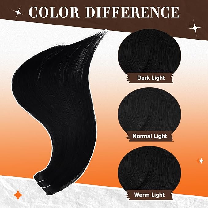 Full Shine Clip in Hair Extensions Black Women 10 Inch Lacer Clip in Hair Extensions Jet Black Real Human Hair Remy Hair Extensions Straight for Thin Hair Natural Hair Extensions 3 Pcs 60 Grams