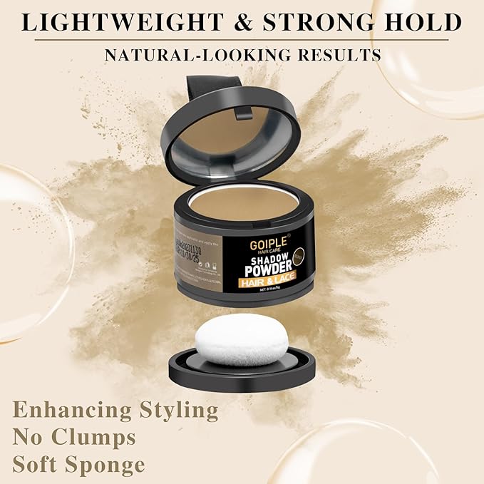 Root Cover Up Powder for Women - Light-Blonde Hair Fibers for Thinning Hair Shadow Powder, 2 Pack (Blonde)