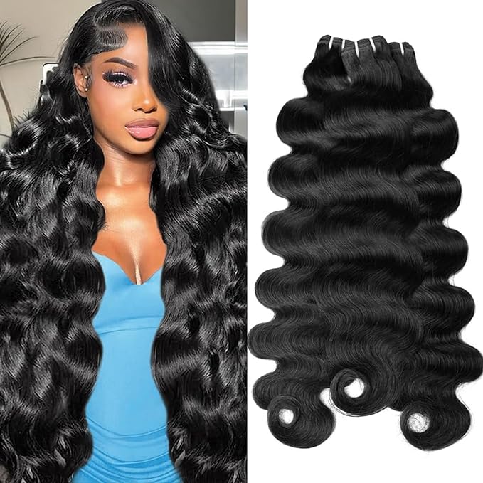 Human Hair Bundles Body Wave 24 26 28 Inch 12A Brazilian Hair 100% Unprocessed Virgin Hair Body Wave Human Hair Bundles Natural Color For Black Women