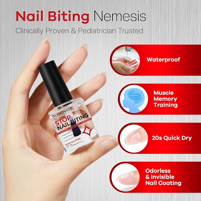 Nail Biting Prevention For Kids: Nail Biting Treatment Anti Toddler Thumb Sucking Deterrent Stopper Nail Polish Nail Repair for Damaged Nails Safe Lasting Growth Strengthener Care