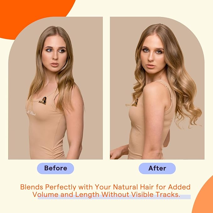 Full Shine Tape Ins Human Hair Extensions Color 10 and 14 Brown Invisible Seamless Skin Weft Hair Extensions Tape in 50g 20PCS Natural Straight Remy Extensions for Women Real Hair 22 Inch Add Length