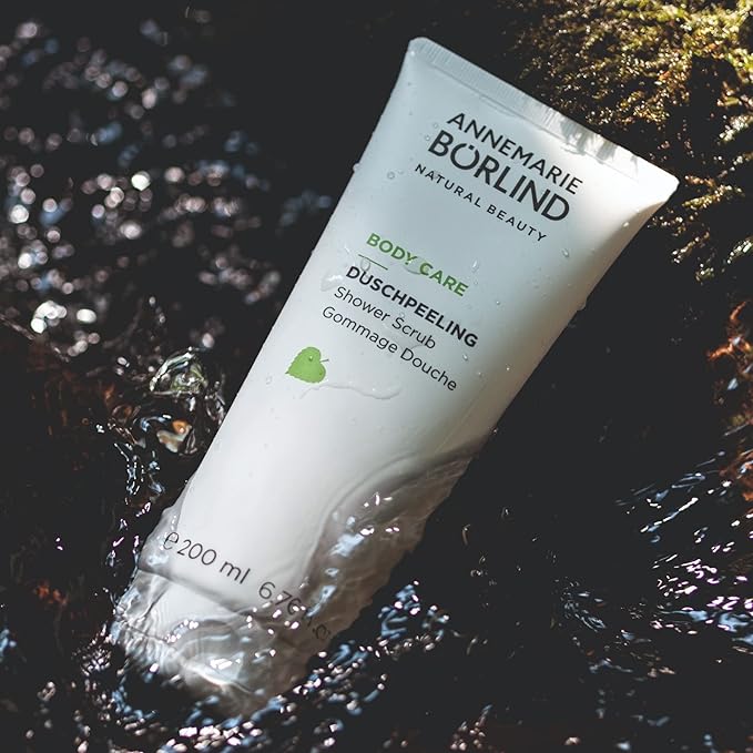 ANNEMARIE BÖRLIND - BODY CARE Shower Scrub, smoothing, regulating & nourishing skin care, with organic bamboo extract & Aloe Vera, vegan, 6.76 Fl. Oz.