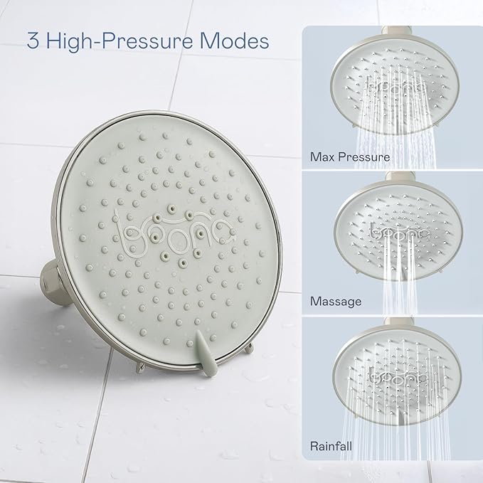 BOONA - The Original Tandem Shower | As Seen On Shark Tank | Double Shower Head for Couples, High Pressure Dual Shower Heads (Two Showerhead, Brushed Nickel)