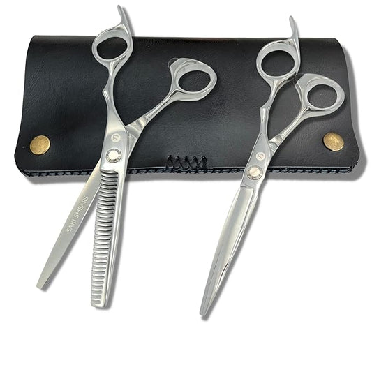 Saki Shears Professional 6" Hair Shears Set - Includes Scissors, Thinning Shears and Hair Razor - Crafted from Premium Japanese Steel for Long Lasting Razor Sharp Blades (Wabi Sabi)