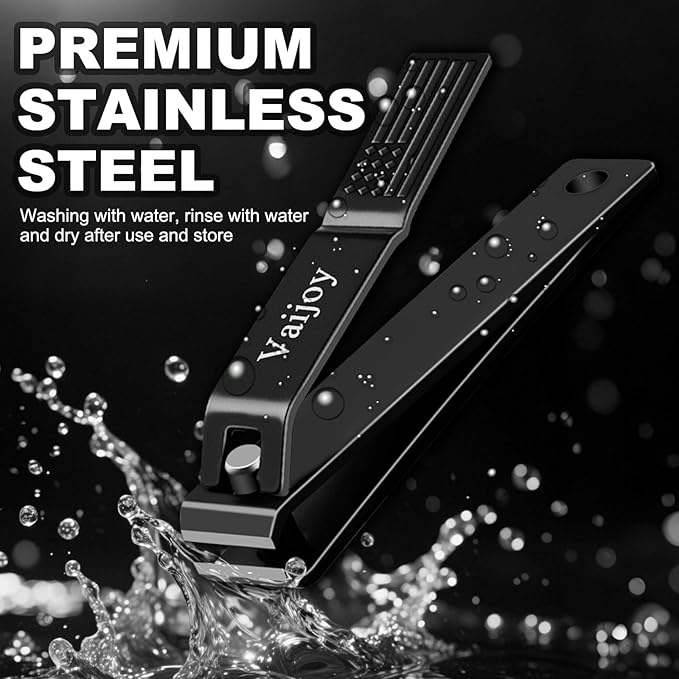 Nail Clippers Set with Fingernail Toenail Clipper Cutters Stainless Steel Sharp Sturdy Trimmer Set for Men Women with Tin Case