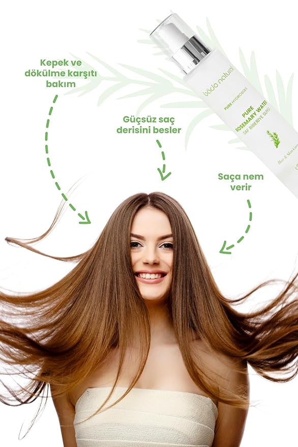 Bade Natural Biberiye Suyu Güçlendirici Saç Toniği%100 Doğal ve Saf 100 ml