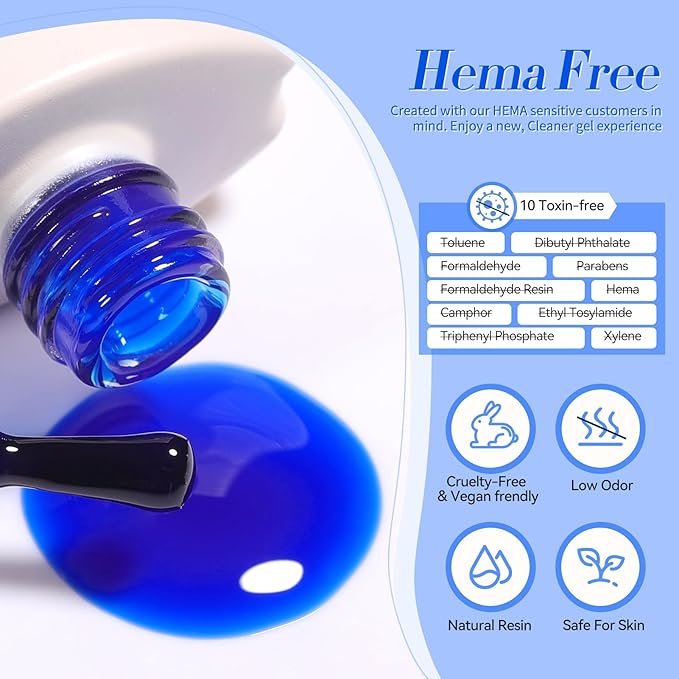 BORN PRETTY Ice Jelly Gel Nail Polish Halloween Jelly Deep Blue Gel Nail Polish Sheer Transparent Deep Blue Natural Translucent Soak Off Gel Polish Nail Art DIY 15ML