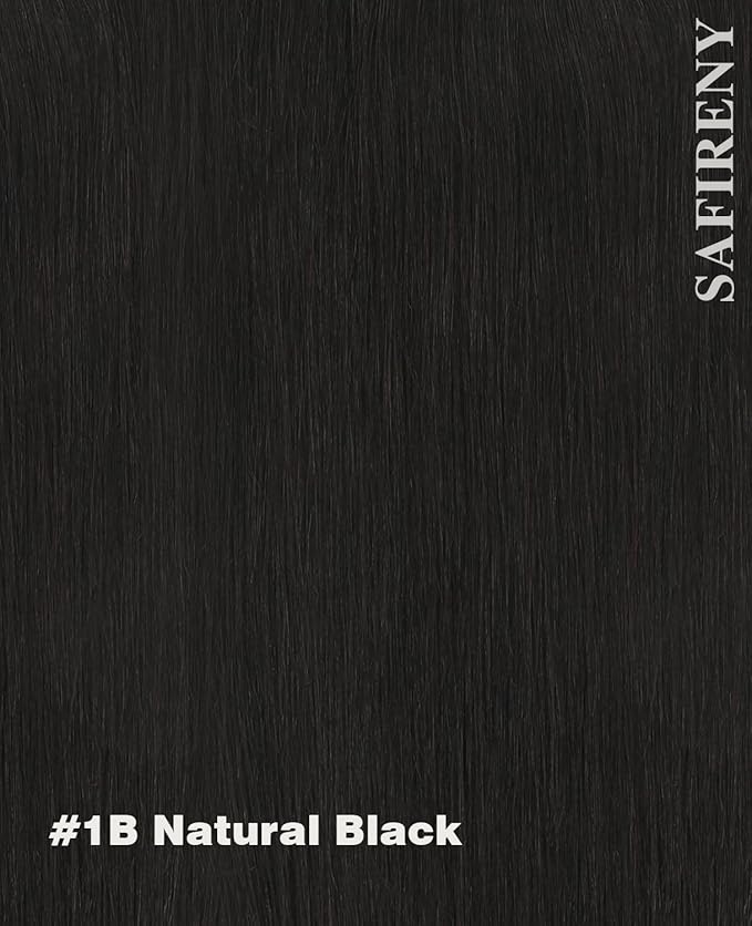 Clip In Hair Extensions Real Human Hair, 20inch 160g 7pcs Natural Black Hair Extensions Clip ins, Real human hair for Women(#1B-20inch)