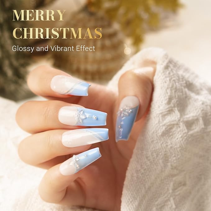 MelodySusie 15ML Gel Nail Polish,Blue Macaron Color Nails Soak Off UV LED Light Blue Gel Polish Gift for Women Nail Art Manicure Salon DIY Nail Design Decoration at Home-253-A2103