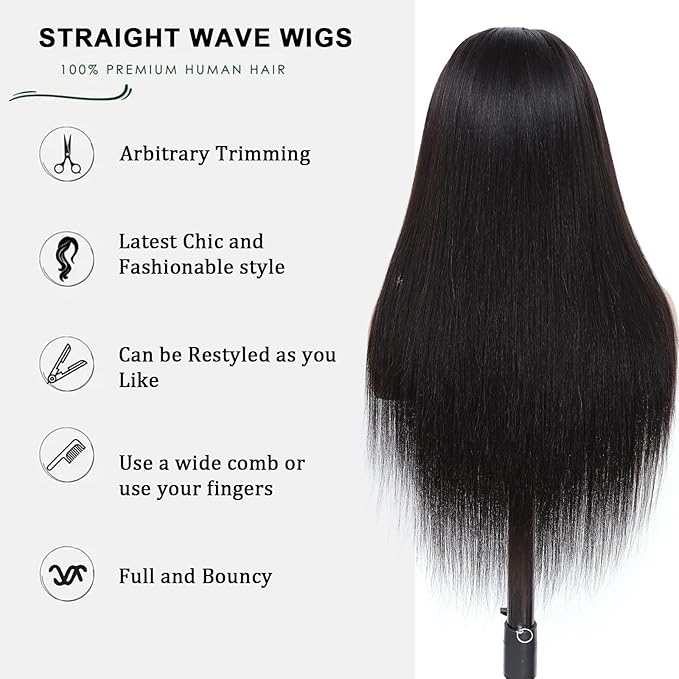 13x6 Straight Lace Front Wigs Human Hair Wig 250 Density 15A Raw HD Lace Frontal Wigs for Women (13x6 Straight Lace Front Wigs Human Hair, 30)