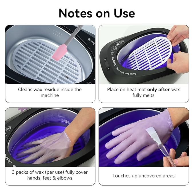 Intelligent Paraffin Wax Machine for Hands & Feet -3000ml Pro Wax Warmer with Full-Automatic, Safe & Easy Use| 6 Pcs Wax Included | Spa-Grade Bath for Home & Salon
