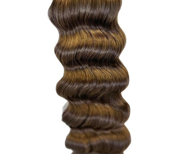 Envie Me Luxury Hair Extensions Remy Cuticle Intact Double Drawn Real Human Hair Seamless-Invisible Clip Deep Wave Curl Human Hair Extensions #2 Dark Chocolate Brown 20 inch 110g 8 pcs