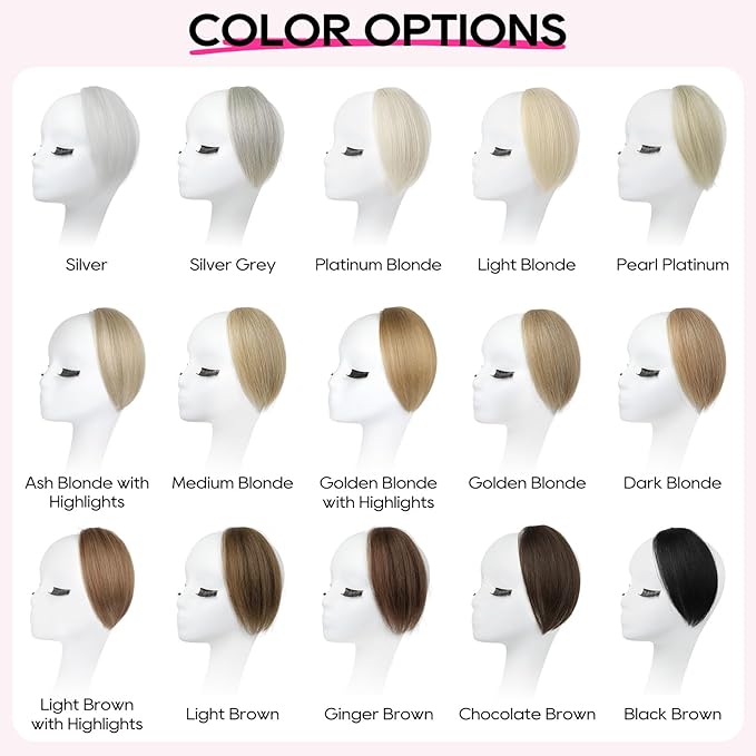 REECHO Clip in Hair Volumizer, Short Thick Clip in Hairpieces Adding Extra Hair Volume Extensions for Women with Thin Fine (Light Brown, 8 Inch(Pack of 2))