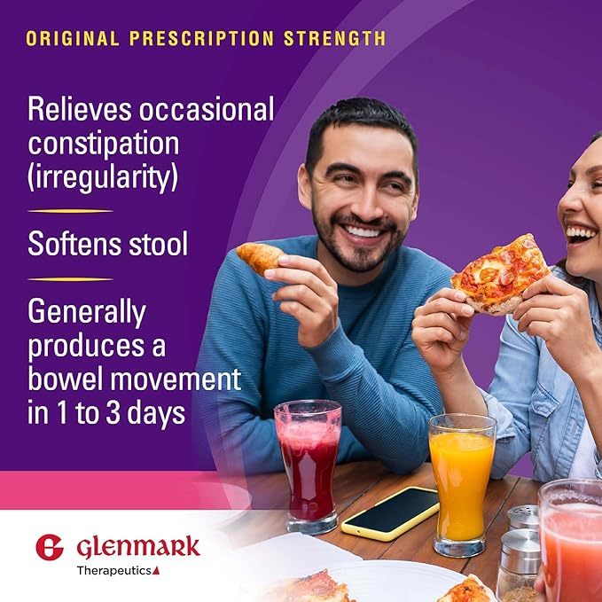 Glenmark Therapeutics Polyethylene Glycol 3350 Powder, Osmotic Laxative, 45 Daily Doses, Softens Stool, Relieves Occasional Constipation, Powder for Solution, 26.9 Ounce