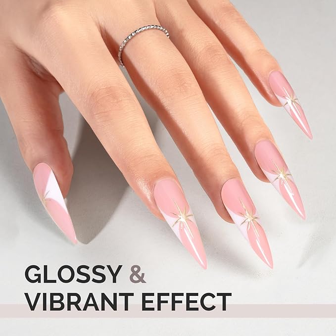 MelodySusie 0.5fl oz Milky Pink Gel Nail Polish, Nails Soak Off UV LED Baby Pink Gel Polish Gift for Women Nail Art Manicure Salon DIY Nail Design Decoration at Home-A2607