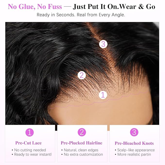 7x6 Burmese Curly Glueless Wigs Human Hair Pre Plucked Pre Cut 250% Density Drawstring Wig for Black Women 7x6 HD Lace Front Wigs Human Hair Glueless Wear and Go Nautural Color 34 Inch