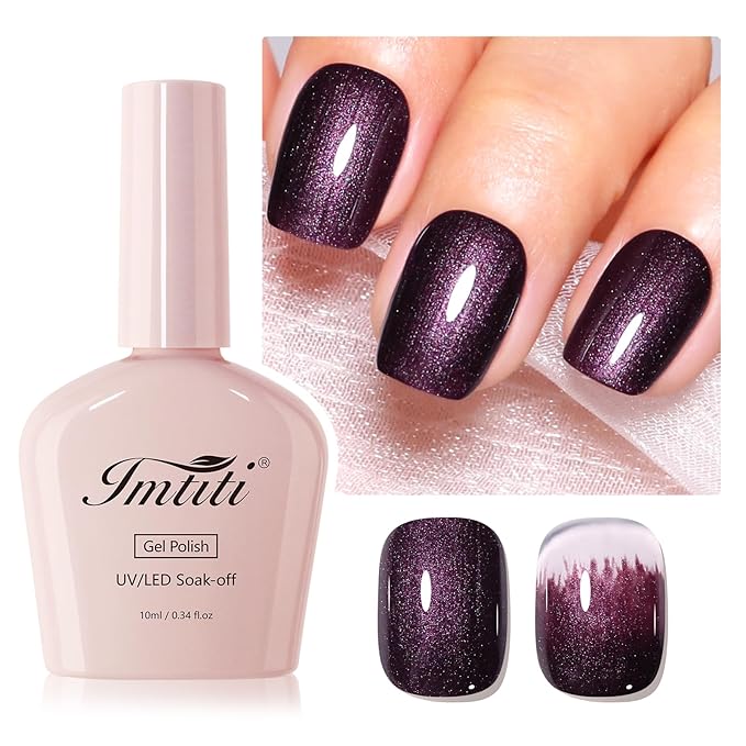 Imtiti Glitter Gel Nail Polish, 1Pcs Pearl Light Brown Gel Polish Shimmer Brown Soak Off UV LED Gel Polish, Nail Art Starter Manicure Salon DIY at Home for Women (0.34 Fl Oz-1926)