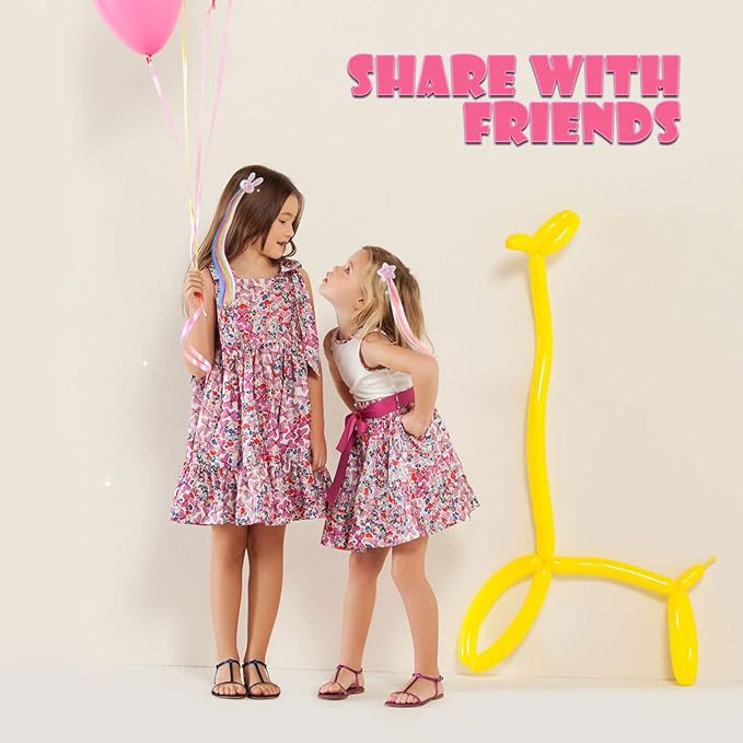 Ideal Swan 6 Set Hair Extensions Clip - Colored Straight Curly Hair Extensions for Kids Ponytails Girls, Rainbow Thick Wig Clip in Fake Bangs with Cute Unicorn Accessories (Curly Hair 02)