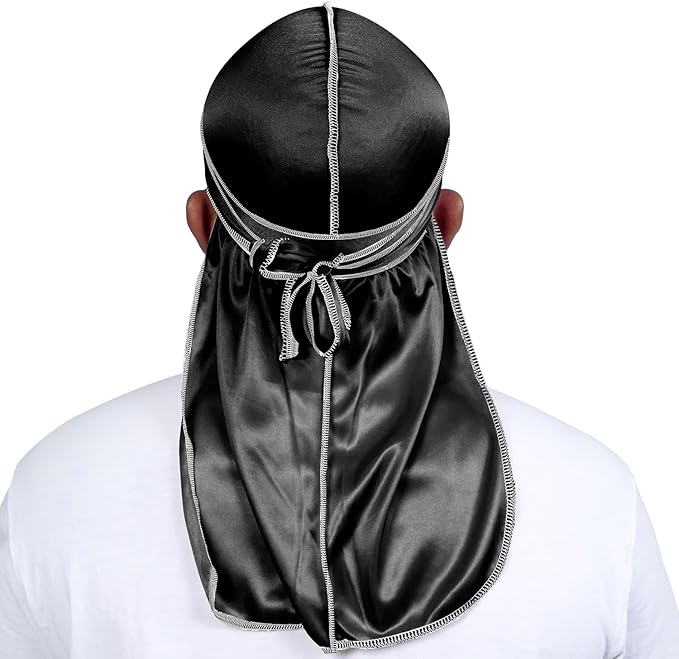 ForceWave Silky Durag for Men Wave Cap Satin Dorag for Men Women 360 Wave