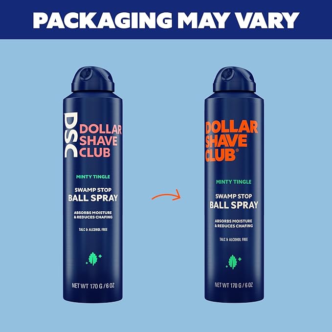 Dollar Shave Club | Ball Spray (2 Pack) | Fast Absorbing Body Deodorant Spray for Men
