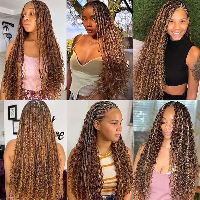 Highlight Deep Wave Bulk Human Hair for Braiding 24 inch Wet and Wavy Boho Bulk Human Hair for Braiding Knotless No Weft 150g