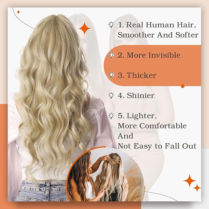 Full Shine Blonde Tape in Hair Extensions Human Hair 14 Inch Double Sided Tapes in Extensions Golden Blonde Highlighted Medium Blonde Tape in Human Hair Extensions for Women 50 Gram 20Pcs
