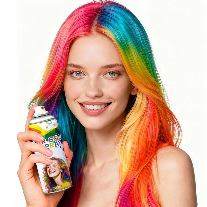 Blue Temporary Hair Color Spray - Washable & Natural One-Time Use Hair Wax for Women & Kids & Adults - Strong Hold for Halloween, Cosplay, Party, Washes Out Easily