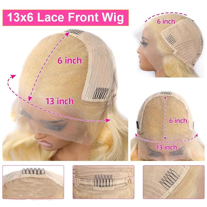 Tuneful 32 inch Long 613 13x6 Lace Front Wig Human Hair 613 HD Lace Frontal Wig Straight Blonde Lace Front Wigs Human Hair Pre Plucked with Baby Hair