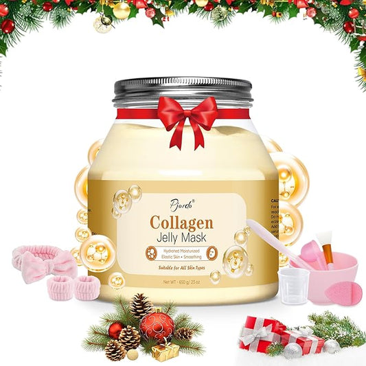 Jelly Masks for Facials Professional, Collagen Firming, Hydrating & Moisturing Face Mask Skin Care, Hydrojelly Peel Off Jelly Mask with Mixing Bowl Set, Christmas Spa Gifts for Women