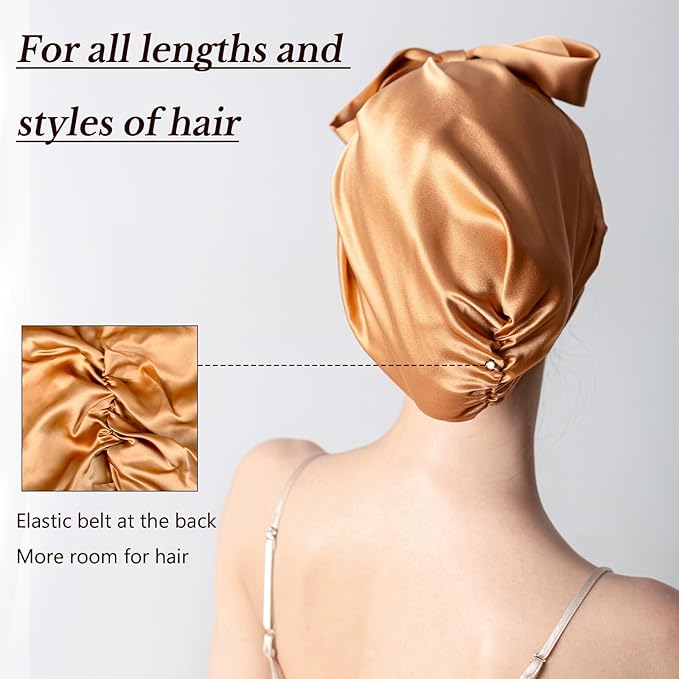 DAISYSILK 100 Pure Mulberry Silk Hair Bonnet for Sleeping Silk Hair Wrap for Women