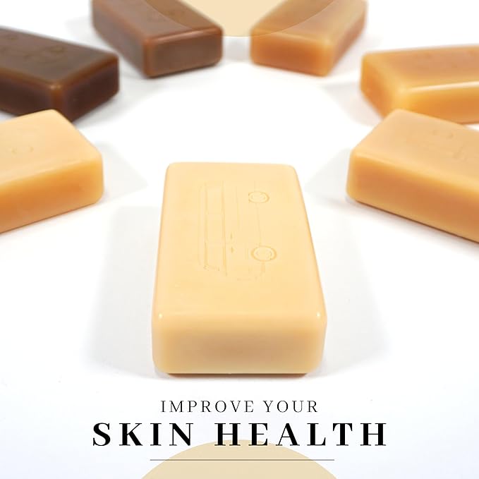 VanMan Beef Tallow and Honey Bar Soap – Pure Grass-Fed Beef Tallow for Skin with Vanilla Oil, Raw Honey & Distilled Water, Hydrating & Nourishing, Vanilla Scent, Clean Ingredients, 3.8oz - 3 Pack