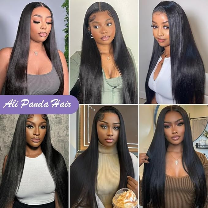 ALI PANDA (2-YEAR Life, 220g, 210% Density 6x4 Wear and Go Wig,100% Human Hair, Skinlike HD Glueless Closure Wigs Human Hair Pre Plucked Pre Cut, (0.1mm Ultra-Thin HD Lace), Middle Part 26 Inch