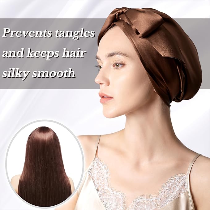 DAISYSILK 100 Pure Mulberry Silk Hair Bonnet for Sleeping Silk Hair Wrap for Women